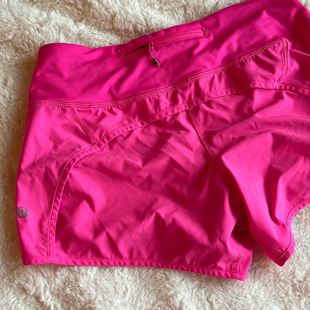 Lululemon speed up sonic pink shorts